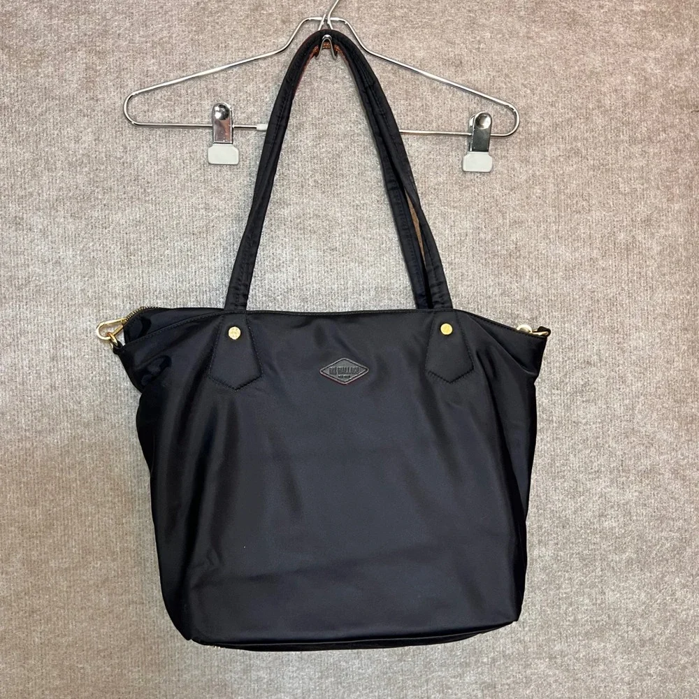 MZ Wallace Tote Bag Womens Black Nylon Gold Hardware Work Travel Everyday